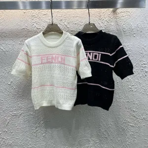 Aaa Fendi Jacquard Short Sleeves