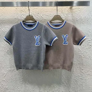 Luxury High Quality Louis Vuitton Jacquard Short Sleeves