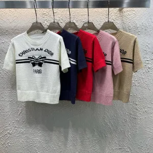 Luxury Dior Jacquard Short Sleeves