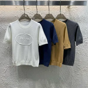 High Quality Luxury Prada Short Sleeves