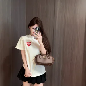 High Quality Luxury Miu Miu Short-Sleeved T-Shirt