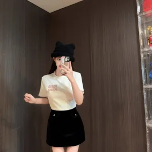 High Quality Miu Miu Stone Short-Sleeved T-Shirt