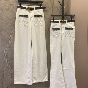 Luxury Chanel Leather Pants