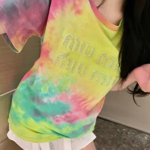 1:1 Miu Miu Stone Short-Sleeved T-Shirt