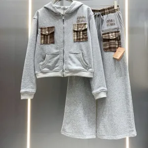 Luxury High Quality Miu Miu Plaid Jacket