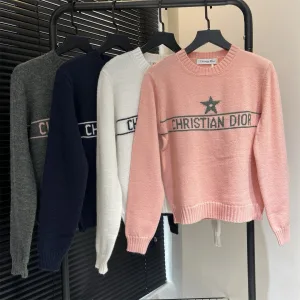 Aaa Dior Jacquard Long-Sleeved Sweater