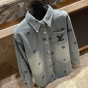 Designer Louis Vuitton Denim Shirts