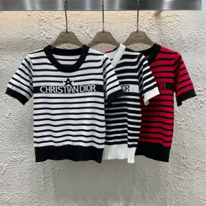 Luxury Dior Jacquard Short Sleeves
