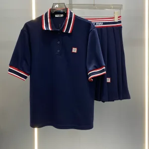 High Quality Luxury Miu Miu Short-Sleeved Shirt