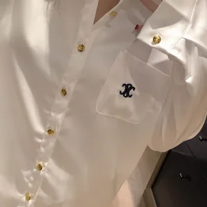Aaa Celine Gold Long-Sleeved Shirt