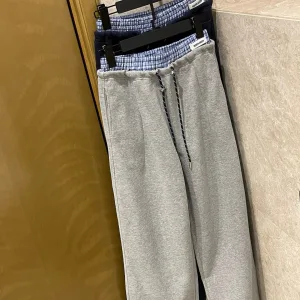 Luxury Aaa Miu Miu Plaid Long Pants