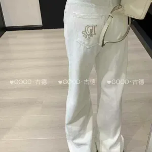 Aaa 1:1 Dior Denim Wide-Leg Pants