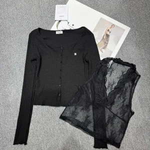 Designer Chanel Lace Cardigan
