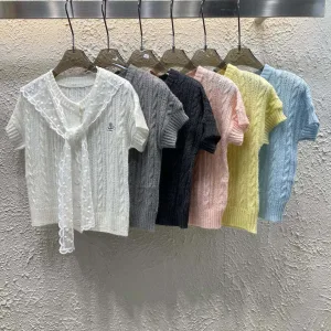 Aaa High Quality Vivienne Westwood Lace Short-Sleeved Shirts