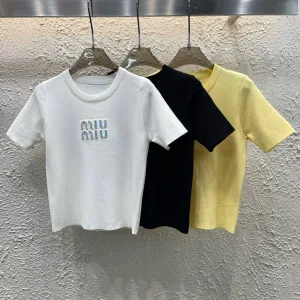 Luxury Miu Miu Short Sleeves