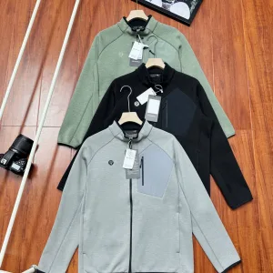 High Quality Luxury Lululemon Hoodies Green Quick-Drying Outdoor Windproof Spring