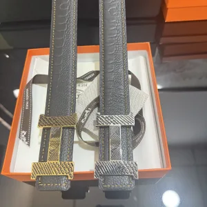 Luxury Hermes Belt Red Cowhide
