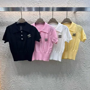 Designer Chanel Short-Sleeved Shirt