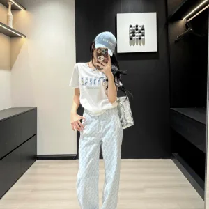 Luxury Aaa Miu Miu Jacquard Jeans For Spring