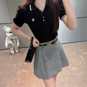 Designer Celine Gold Short-Sleeved T-Shirt