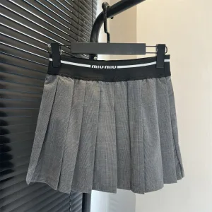 Luxury Designer Miu Miu Jacquard Short Skirt
