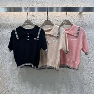 Aaa Designer Miu Miu Short Sleeves