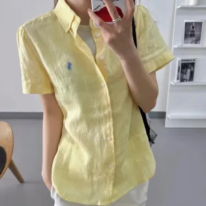 Aaa High Quality Ralph Lauren Cotton Short-Sleeved Shirt For Spring