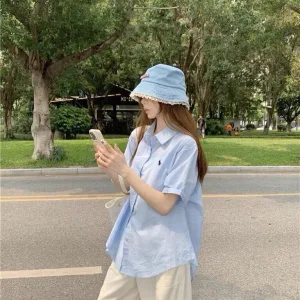 Aaa Ralph Lauren Cotton Short-Sleeved Shirt For Summer