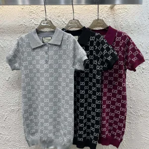 Designer 1:1 Gucci Jacquard Short-Sleeved Shirts