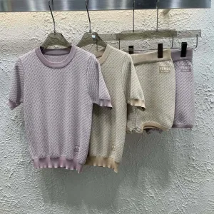 High Quality Fendi Jacquard Short-Sleeved Shirts