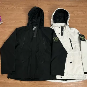 AAA Designer Stone Island Jacket Red Exquisite Workmanship Street Style Patch