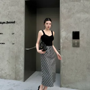 Luxury Dior Jacquard Skirt