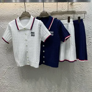 High Quality Luxury Miu Miu Short-Sleeved Shirts