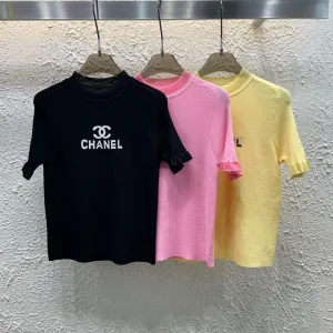 Designer High Quality Chanel Jacquard Short Sleeves