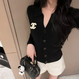 Designer Chanel Long-Sleeved Cardigan