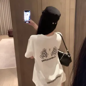 High Quality Chrome Hearts Leather Short Sleeves