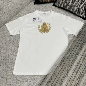 Reps Super Clone Burberry Short-Sleeved T-Shirt Red Cotton Pure