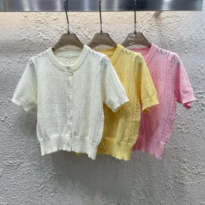 Luxury High Quality Celine Jacquard Short-Sleeved Shirts