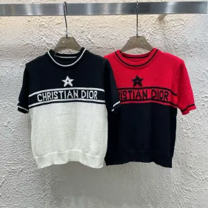Luxury Dior Jacquard Short Sleeves
