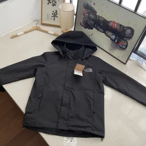 Super Clone High Quality North Windbreaker Red Adjustable Drawstring Daily Commute