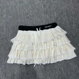 High Quality Aaa Miu Miu Lace Short Skirt