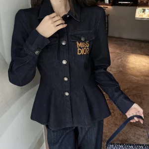 Designer Dior Denim Shirt For Early Spring