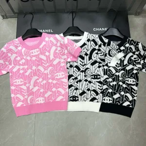 Luxury Chanel Jacquard Short Sleeves