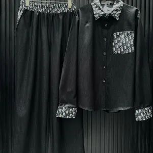 Designer Luxury Dior Jacquard Long-Sleeved Shirts