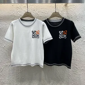 Luxury High Quality Loewe Jacquard Short Sleeves