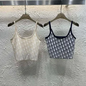 High Quality Dior Jacquard Tank Top
