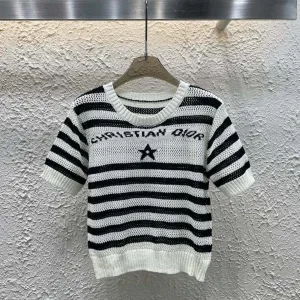 Designer Dior Jacquard Short Sleeves
