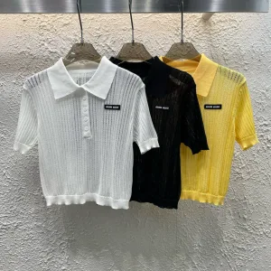Luxury Miu Miu Short Sleeves