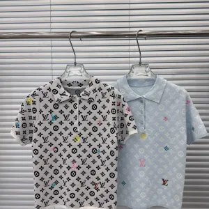 Aaa Louis Vuitton Jacquard Short Sleeves