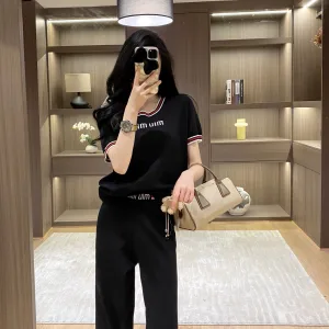 Aaa Miu Miu Jacquard Short-Sleeved Shirt